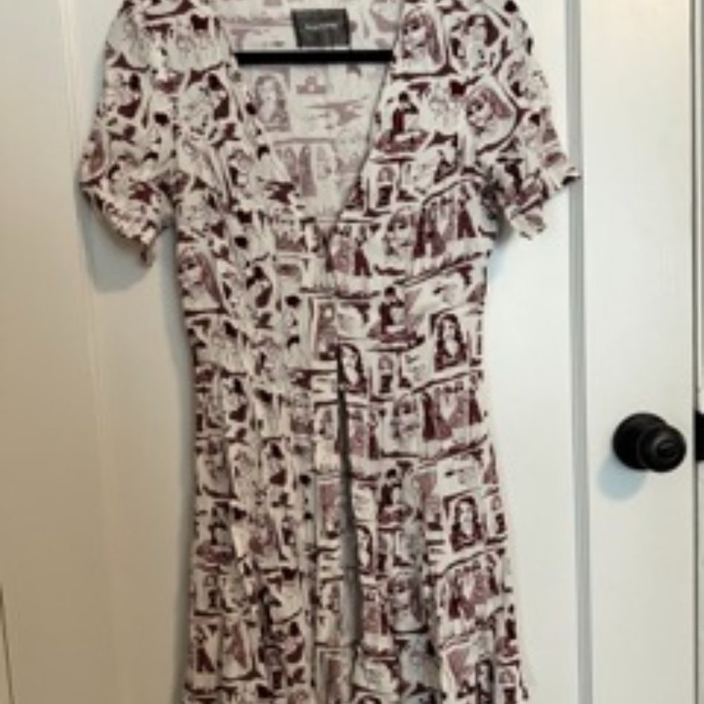 Reformation Megan Dress (Ref Babe cartoon print) - size 4